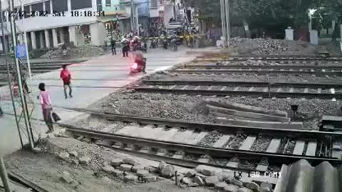 Train Crushes Man's Bike