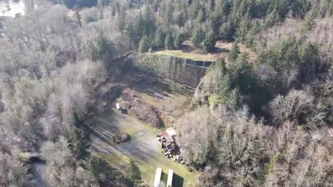 Railroading, Sandstone guarry, ponds, Tenino POV Mavic Air 2