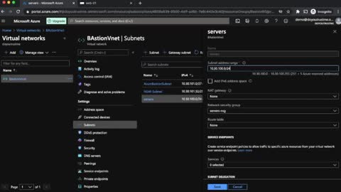 Azure Create Bastion and NAT Gateway