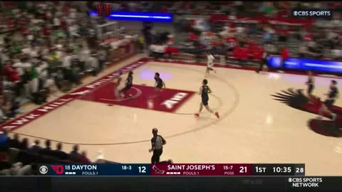 Sports College Basketball 🏀 - Brown up to 13 points for SJU Hawks MBB. All of Dayton: 12 points.