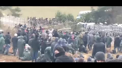 🇵🇱🇧🇾Migrants storm the border😱😨😢