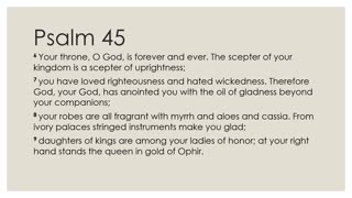 Psalm 45 Devotion