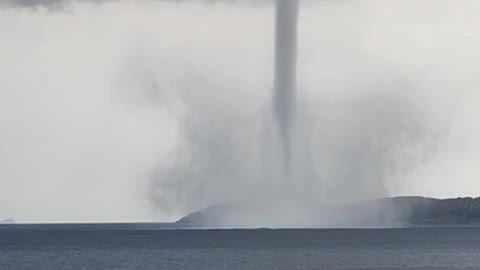 Absolutely insane waterspout captured on camera off coast of Greece