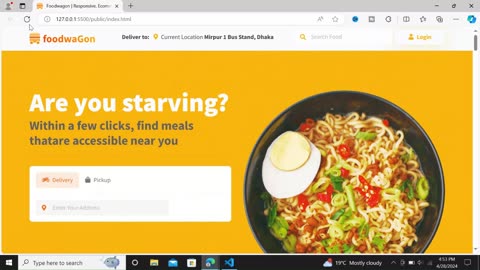 Fast Food Website Design: HTML, CSS & JS