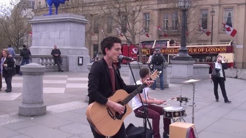 Henry Facey busking in London 3rd April 2014 London Music .