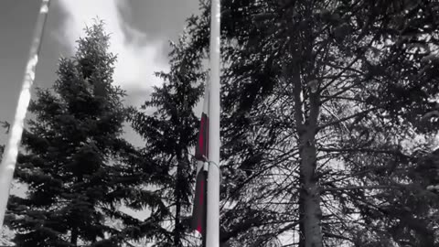 07/06/2024 flags in Poland were lowered in respect of soldier killed