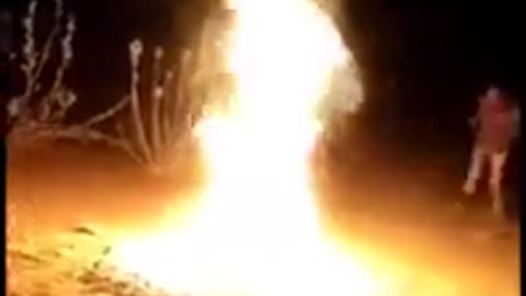 Unsuccessful bonfire jumping