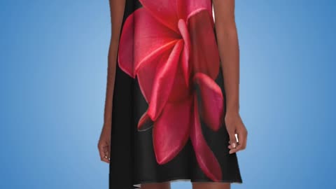 Plumeria Dress | A-Line Flower Printed Dress ✨ YouTube Shorts Video 10