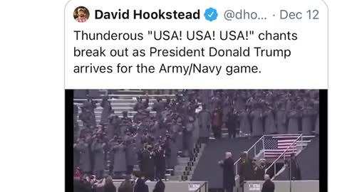 Trump showed up at Army/Navy game