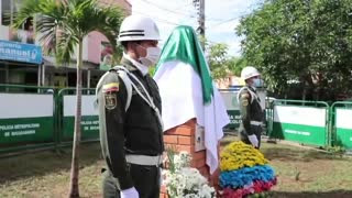 En Girón rindieron a homenaje a patrullera muerta en el cumplimiento de su deber