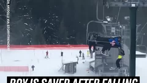 Boy Is Saved After Falling From Suspended Ski Lift