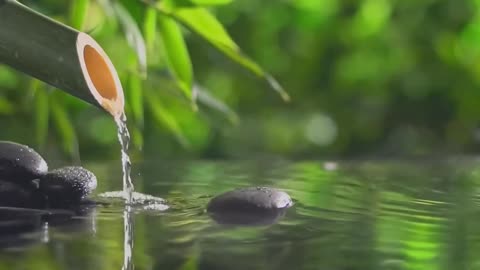 Bamboo water flowing ASMR