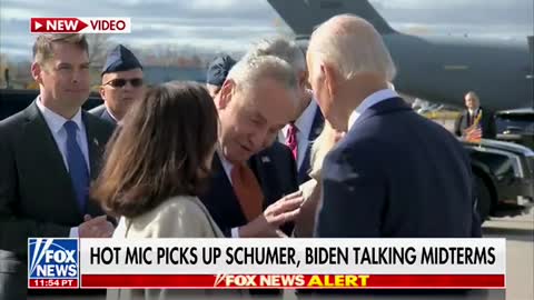 Schumer Caught on a Hot-Mic Talking Midterms with Biden
