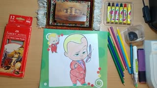 How to painting Boss Baby | Painting With Sina