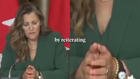 Watch how uncomfortable Chrystia Freeland looks answering questions about Nazis.