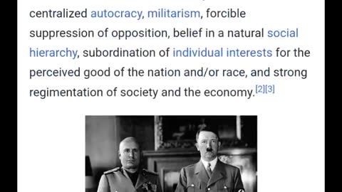 Wikipedia Entry for Fascism - Who are the Real Fascists Now? First Lines