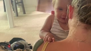 Baby Doesn't Like Dad's Weird Noise