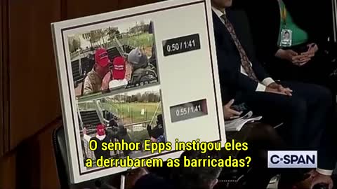 Ted Cruz questionando agente do FBI sobre a invasão do capitólio em 6 de Janeiro de 2021.