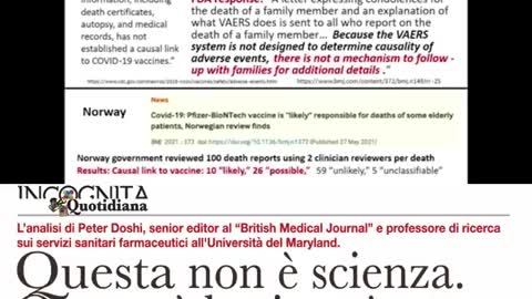 prof. Peter Doshi - "Vaccini Covid19: questa non è scienza, è solo business"