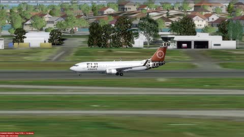 P3D Fiji Airways 737-800 landing in Brisbane Australia