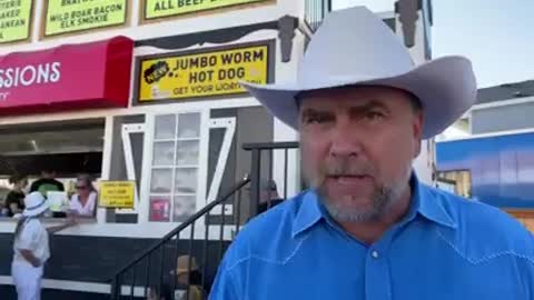 Jumbo Worm Hot Dog at Calgary Stampede