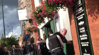 UK Cop Hits Head On Glass Window During Arrest