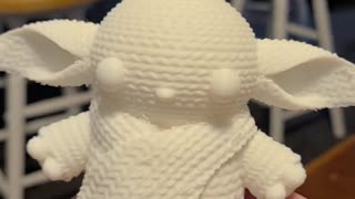 Crochet 3D printed baby yoda