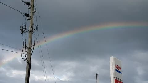 Pretty half rainbow 🌈 in a stormy sky