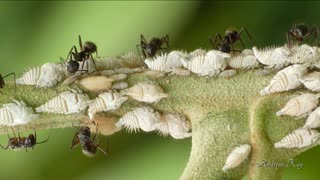 Ants tend to treehopper nymphs for honeydew