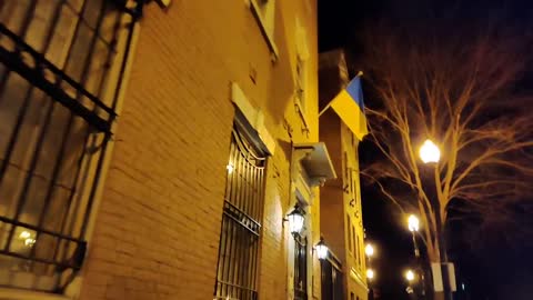 Washington dc 2.18.2022 Embassy of the Ukraine in Georgetown is empty on the eve of potential war...