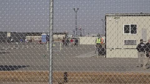Over 600 Migrants Housed In Facility Midland TEXAS