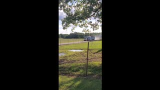 Truck Struggles With Moving Mobile Home