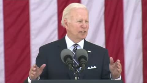 Biden turns his Memorial Day speech to the topic of Ukraine