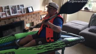 Man Finds a Way to Kayak During Lockdown