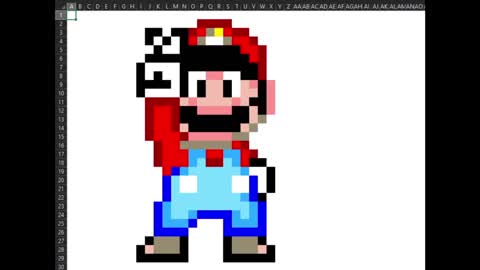 Drawing Mario in Excel (Fast Speed)