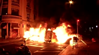 Police clash with protesters in Spain over jailed rapper