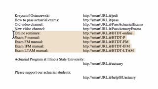 Exam IFM exercise for February 3, 2021