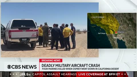 Four U.S. Marines killed in military aircraft crash in California