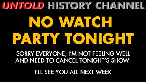 No Watch Party Tonight (Friday, March 22, 2024)