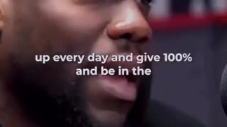 The hardest thing in the world is to get up everyday and give 100% - Kevin Hart