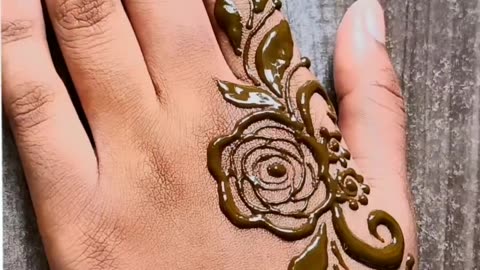 Rose Finger Mehndi Design ❤️ #shorts #Mehndidesign #henna #hennaarts