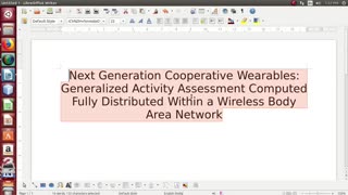 Next Generation Cooperative Wearable Wireless Body Area Network projects (WBAN) 802.15.6-.5-.4