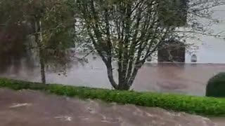 Heavy floods after Storm Babet in the Killeagh of Cork, Ireland