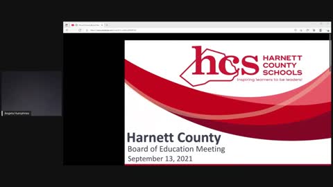 Harnett County Public Schools Board Meeting 9/13/2021