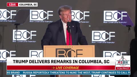 Trump Speech at Black Conservative Federation Gala in South Carolina - February 23, 2024