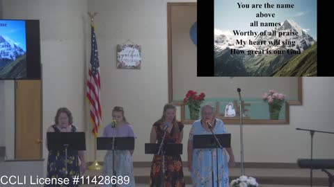 Moose Creek Baptist Church Sing “How Great is Our God” During Service 7-17-2022