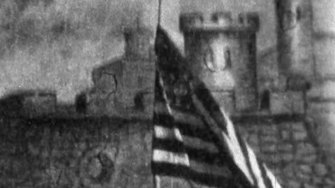 Raising Old Glory Over Morro Castle (1899 Original Black & White Film)