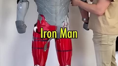 Mr Bean iron Man . Mr beast in iron Man suit.