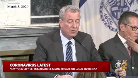 March 3, 2020 Bill DeBlasio Preparing for Coronavirus