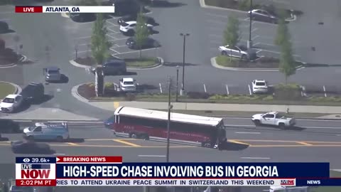 WATCH: Hijacked bus leads police on dangerous high-speed chase
